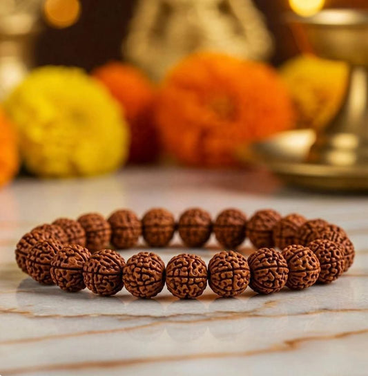 7 Mukhi Rudraksha Bracelet for Men – Natural Beads | Wealth & Prosperity